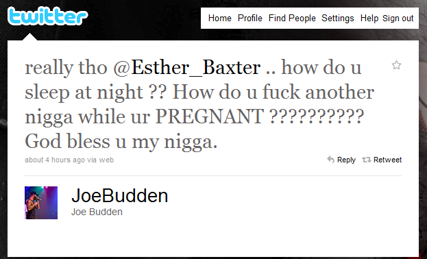 Joe+budden+and+esther+baxter+broke+up