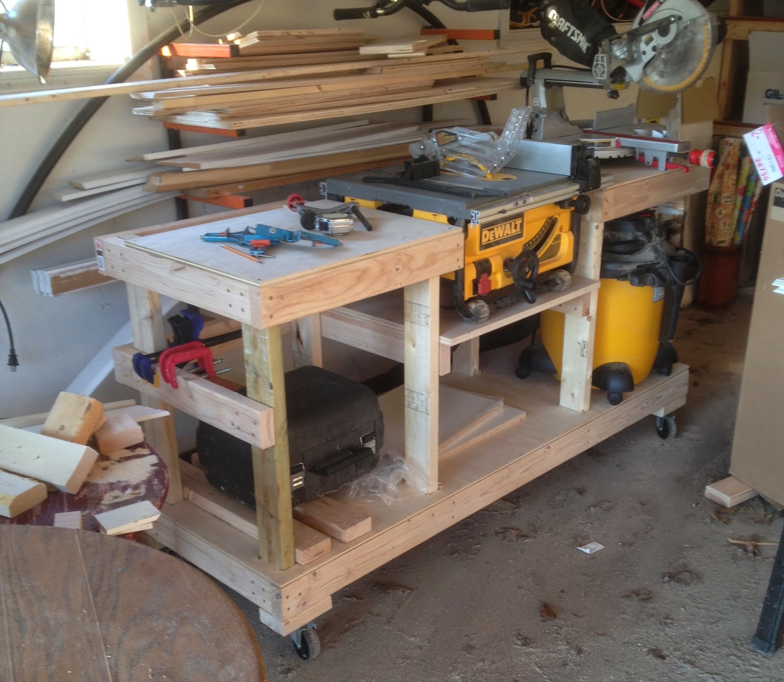 DIY Table Saw Stand on Casters The Wolven House Project