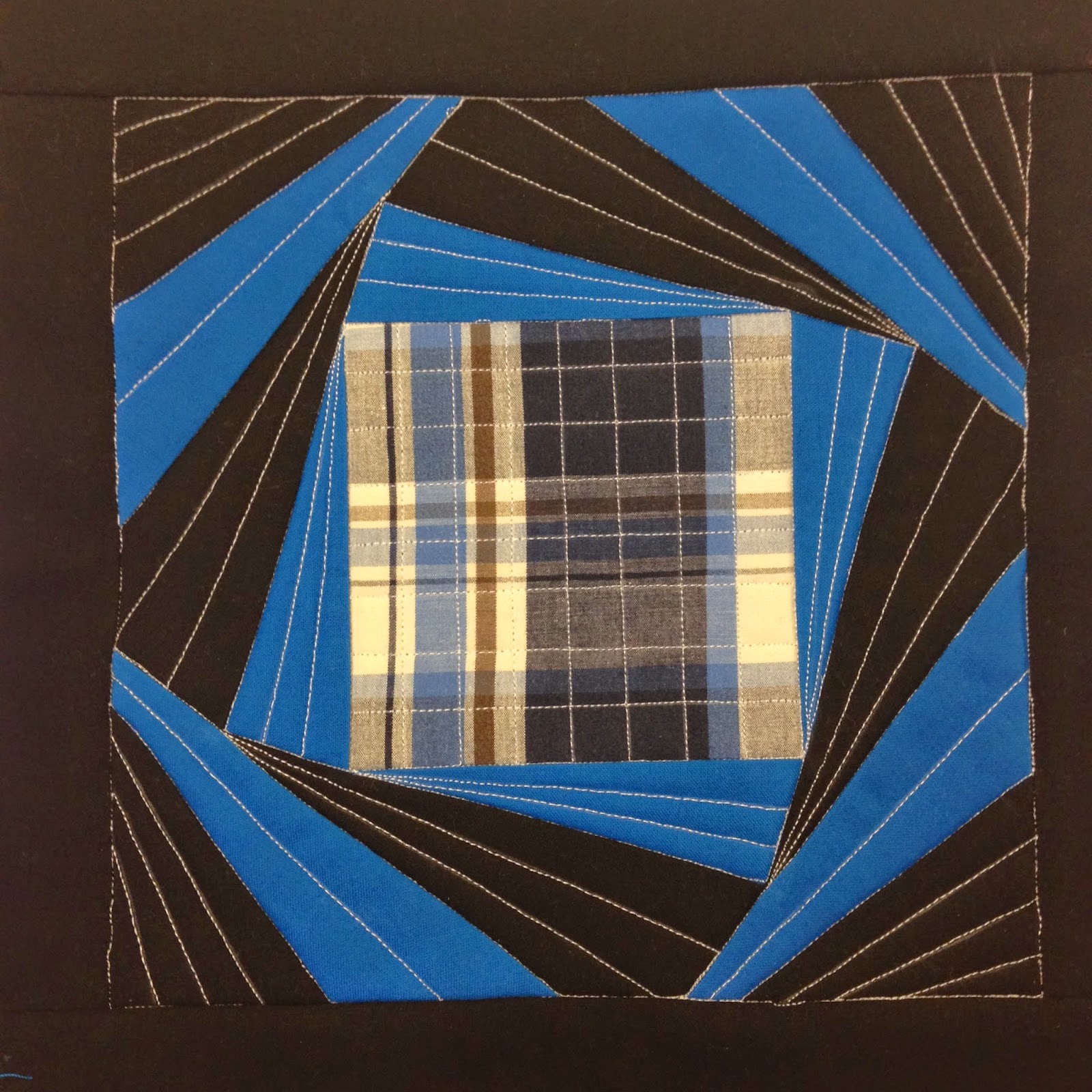 The Free Motion Quilting Project 32. Quilt Lines in a Spinning Square