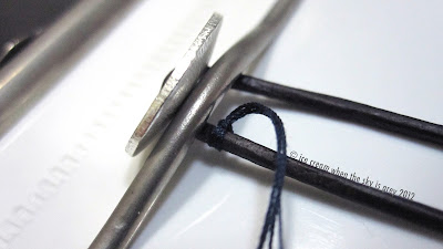 DIY: How To Make Chan Luu Wrap Bracelet (Women's Style) Dark Blue Fire Agate Mix Wrap Bracelet On Natural Dark Blue Leather Silk Thread Sterling Silver Oval Button