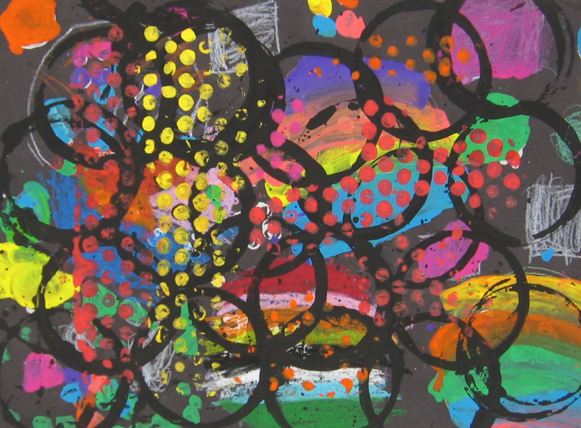 Art in the Big Green Room Kindergarten Abstract Circles