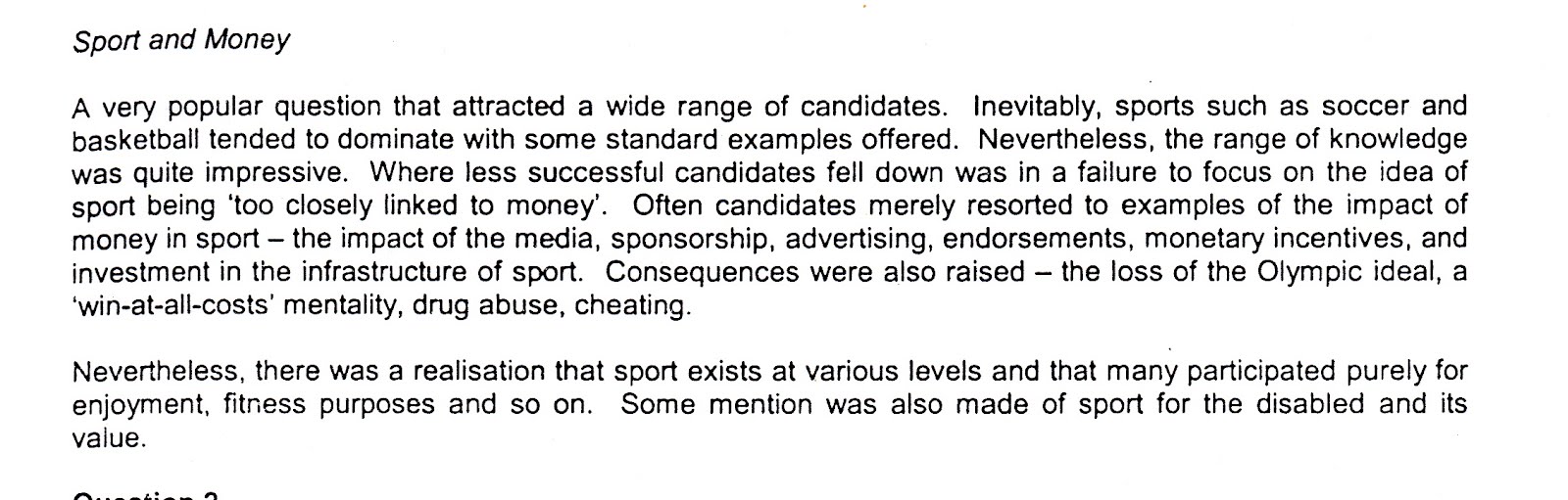 is sport too closely linked to Article on-sports are closely linked to money these days or life for us is better than it was for our forefathers. is sport too closely linked to Article on-sports are closely linked to money these days or life for us is better than it was for our forefathers.