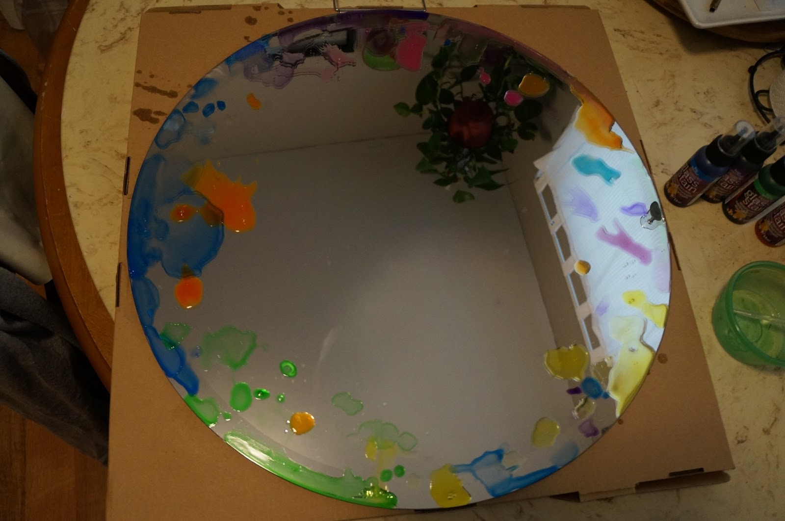 3 Scattered Friends Watercolor Mirror