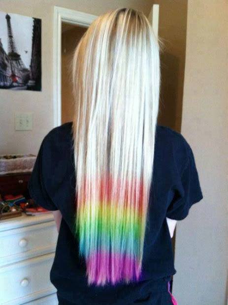 cabelo arco iris nas pontas dicas