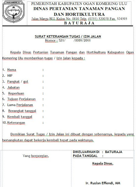 Contoh Surat Formal