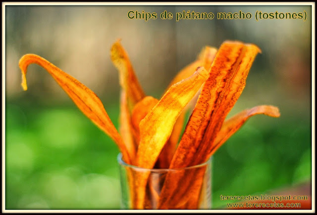 
chips De Plátano Macho (tostones).
