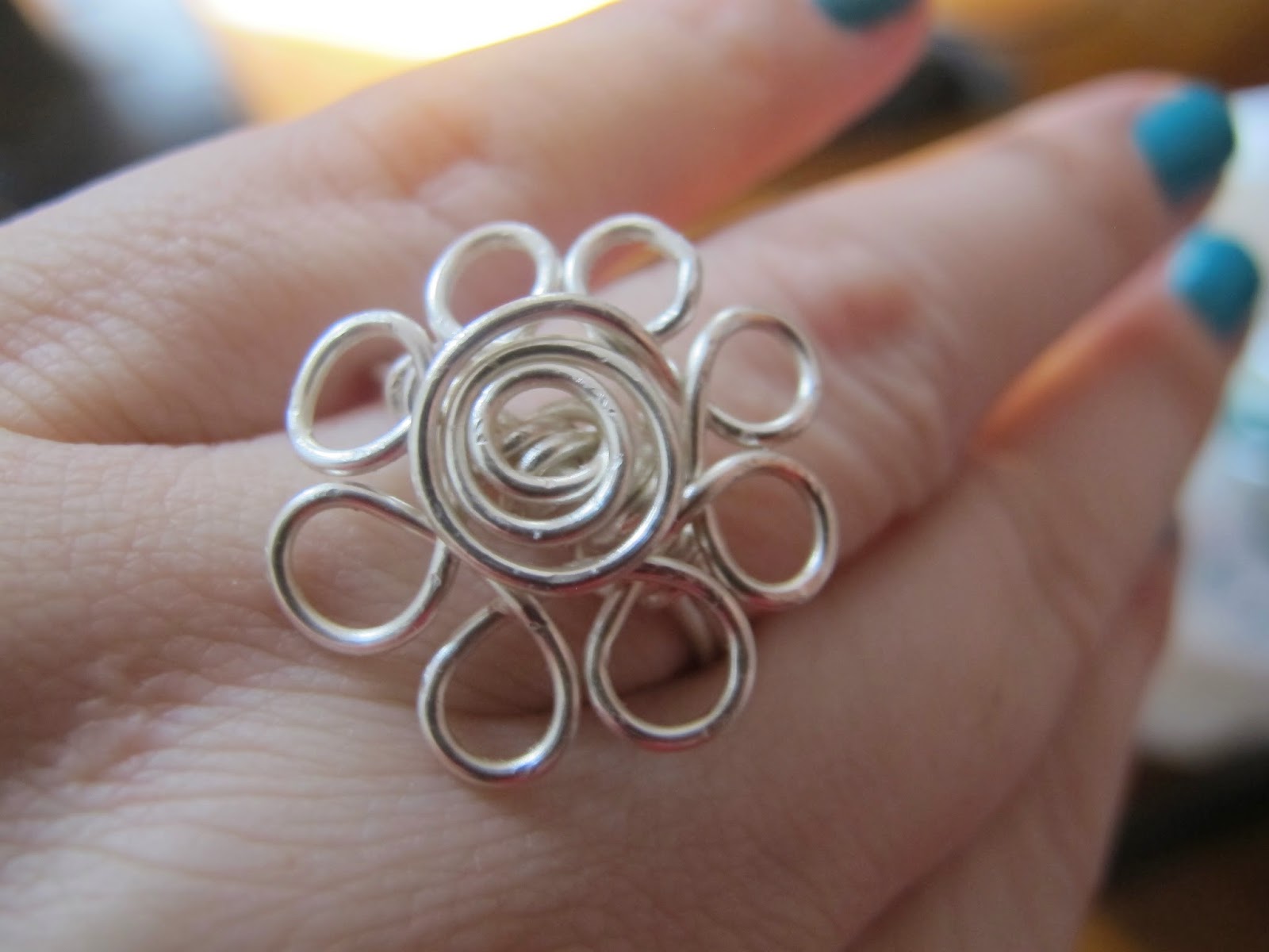 Naomi's Designs Handmade Wire Jewelry Silver wire wrapped spiral