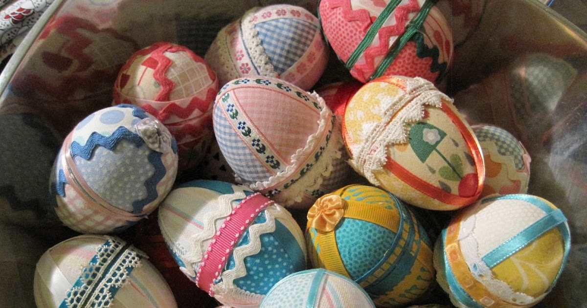 No Lack Of Color Fabric Covered Easter Eggs