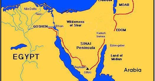 The Sinai Peninsula Map ~ Ancient Egypt Facts