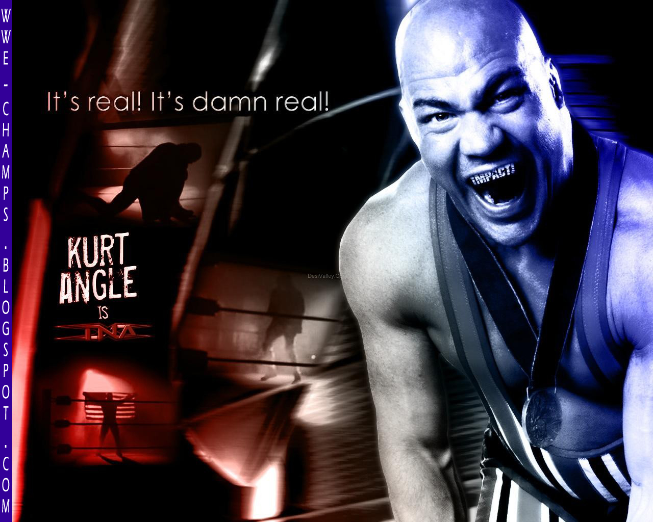 WWE CHAMPS 'THE WRESTLING MACHINE' KURT ANGLE