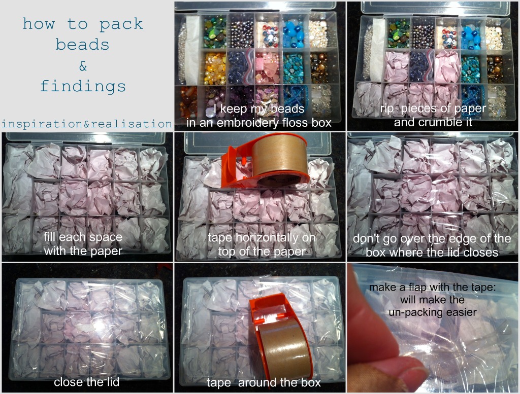 inspiration and realisation DIY fashion blog DIY packing tips beads and findings