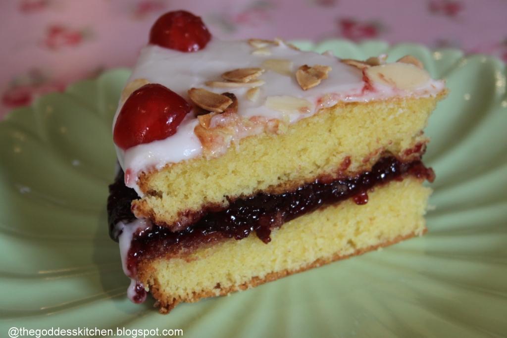 ♥ The Goddess's Kitchen ♥ Cherry Bakewell Cake