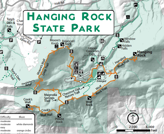 Hanging Rock Trail Map Hiking With A Fat Bald White Guy: Hanging Rock - Cooks Wall Hike