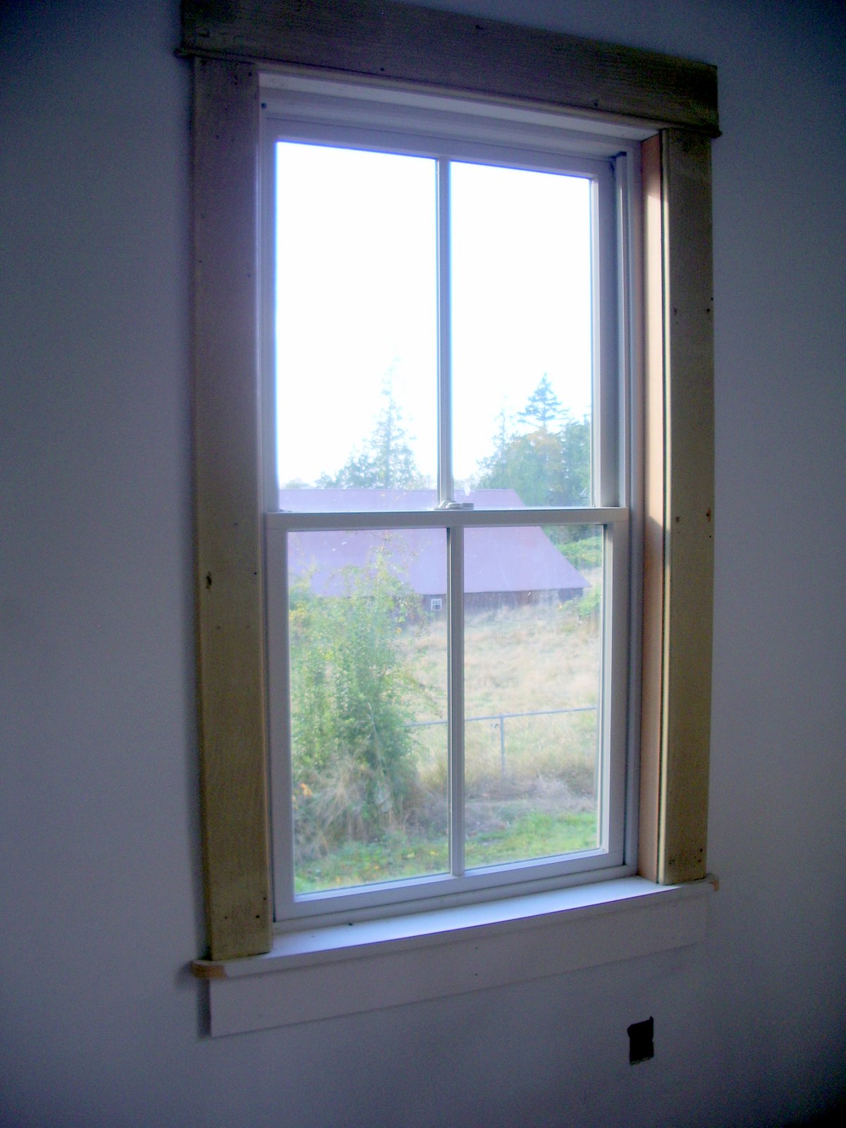 Pioneer Farmhouse Window Trim, Paint, Tile