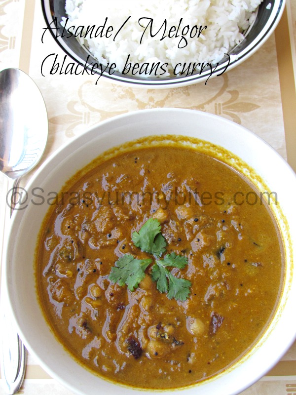 Alsande/ Melgor / Blackeye Beans Curry SarasYummyBites