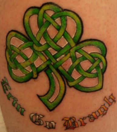 shamrock tattoo beautiful celtic knot shamrock tattoo design cool ...
