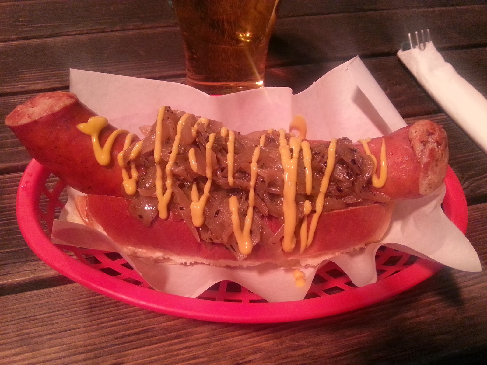 Big Apple Hot Dogs Huge Pole dog from The Ring, Southwark