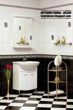 black and white tiles for bathroom and toilet, black tiles