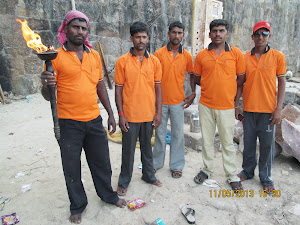 "Torch Relay" team on Sindhudurg Fort.