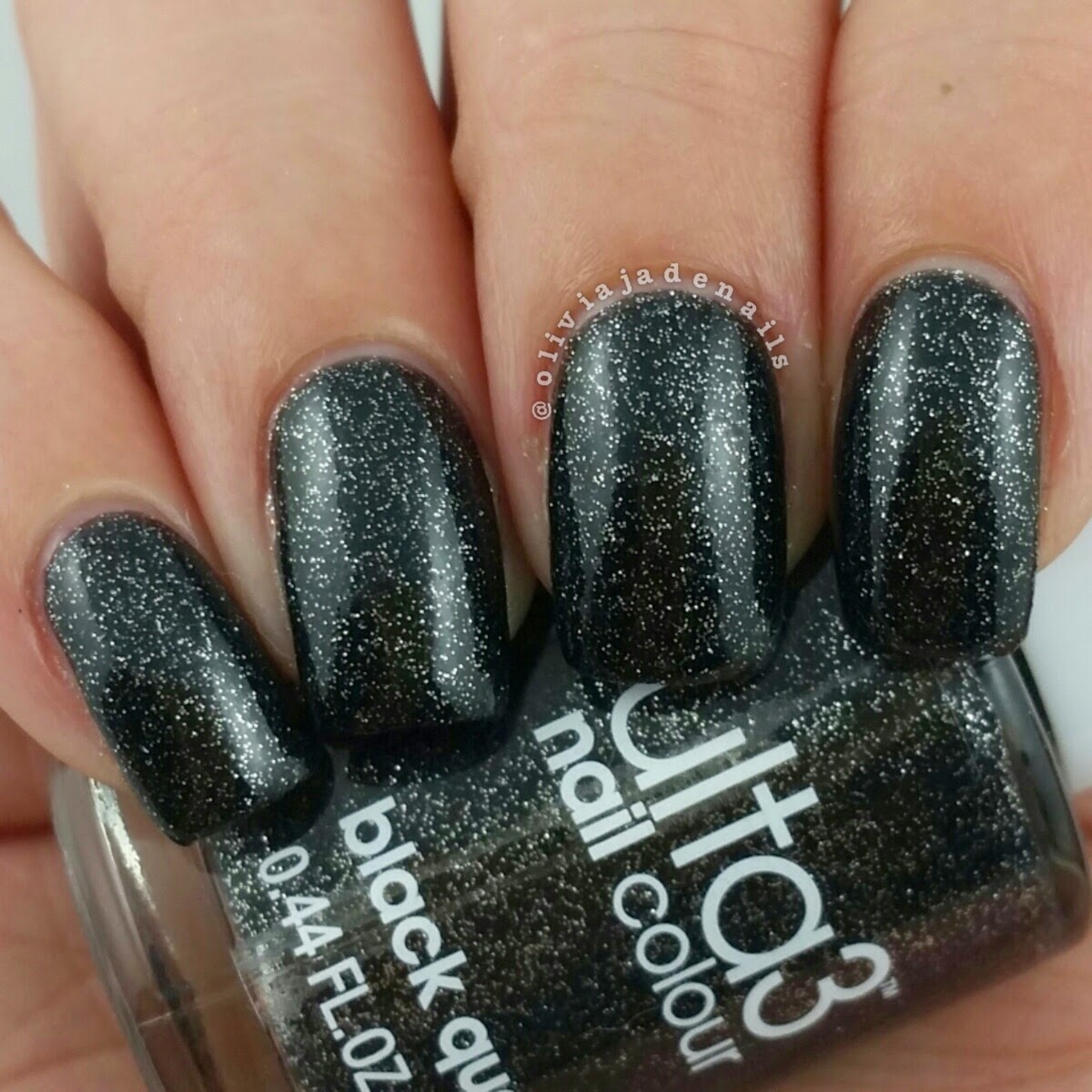 Ulta3 Black Quartz swatched by Olivia Jade Nails