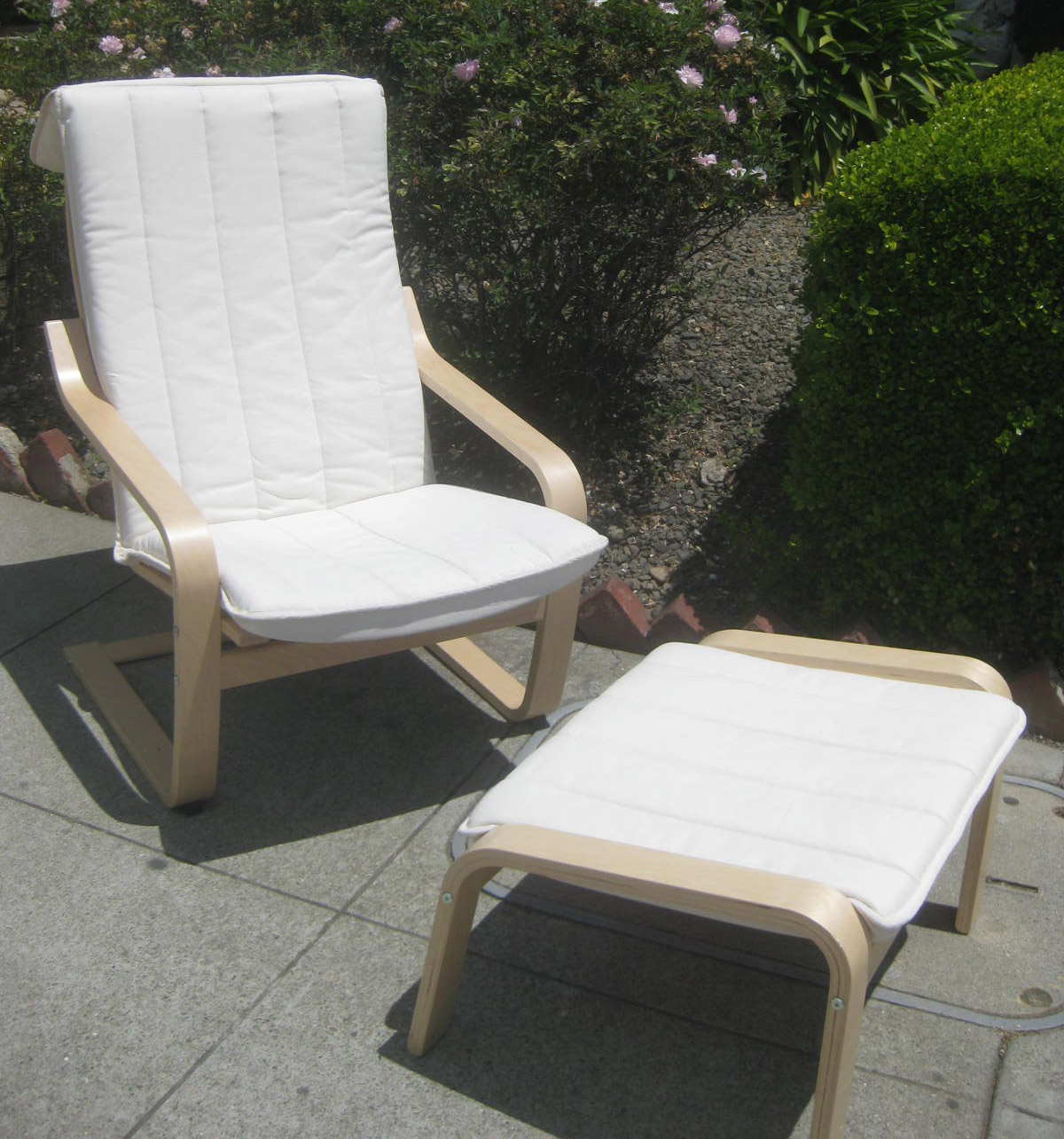 UHURU FURNITURE & COLLECTIBLES SOLD Ikea Chair and Ottoman 50