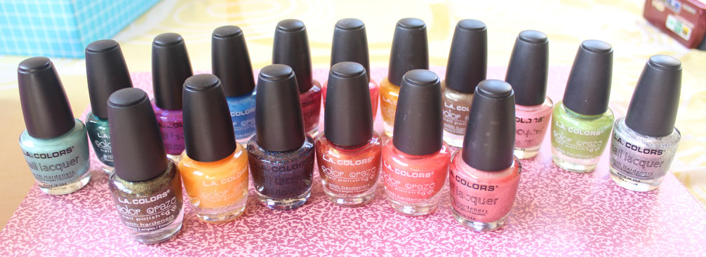 LA Colors nail polish Color Craze in 17 different colors
