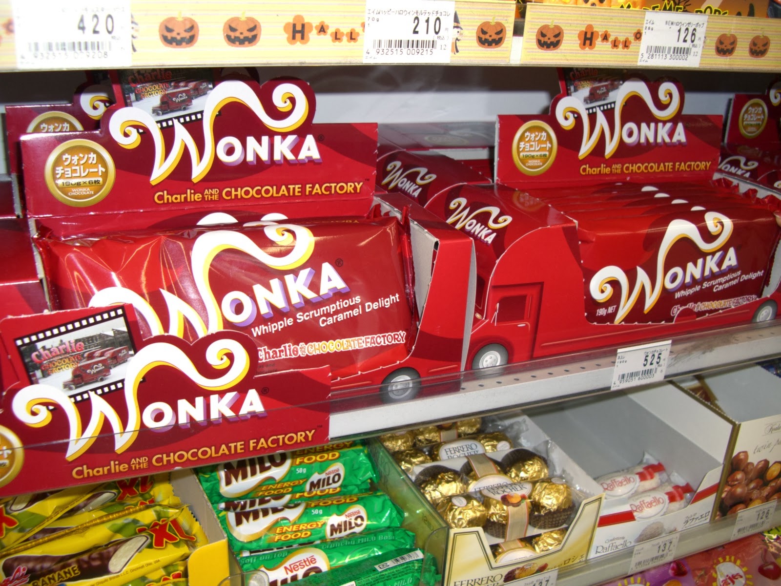 Chocolates Wonka de venta en Japón