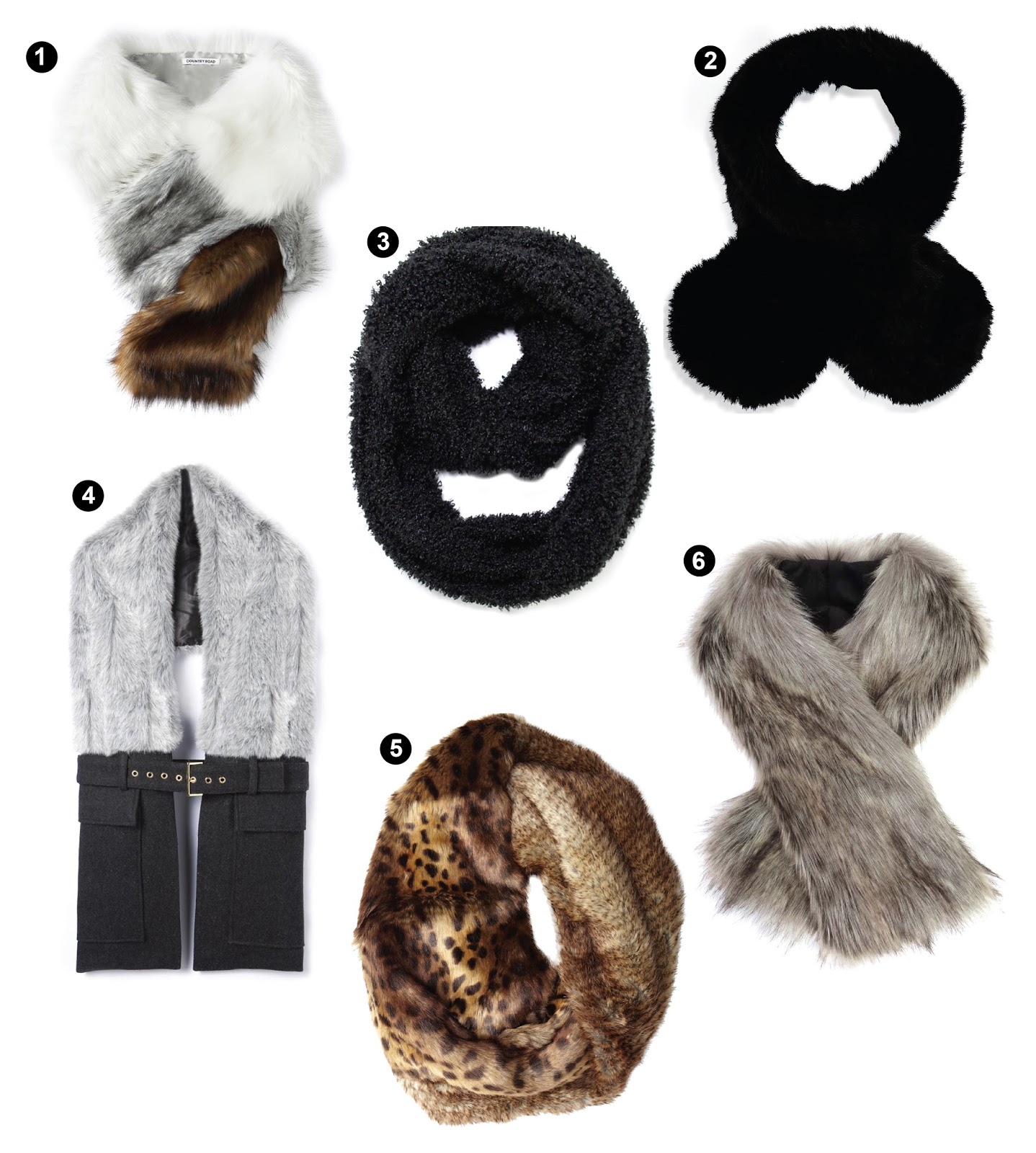 Winter trend Faux fur scarf Miss Rich