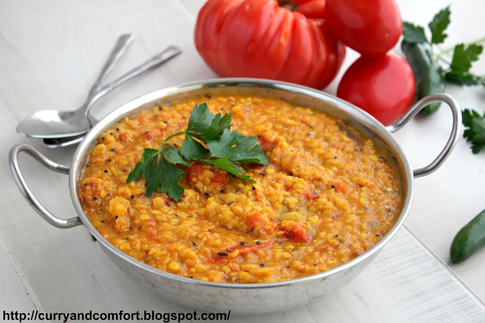 Kitchen Simmer Tomato Lentil Curry (Vegan Dish)