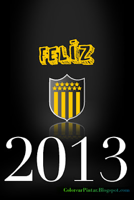 Feliz año 2013 Escudo del Club Peñarol para Celular