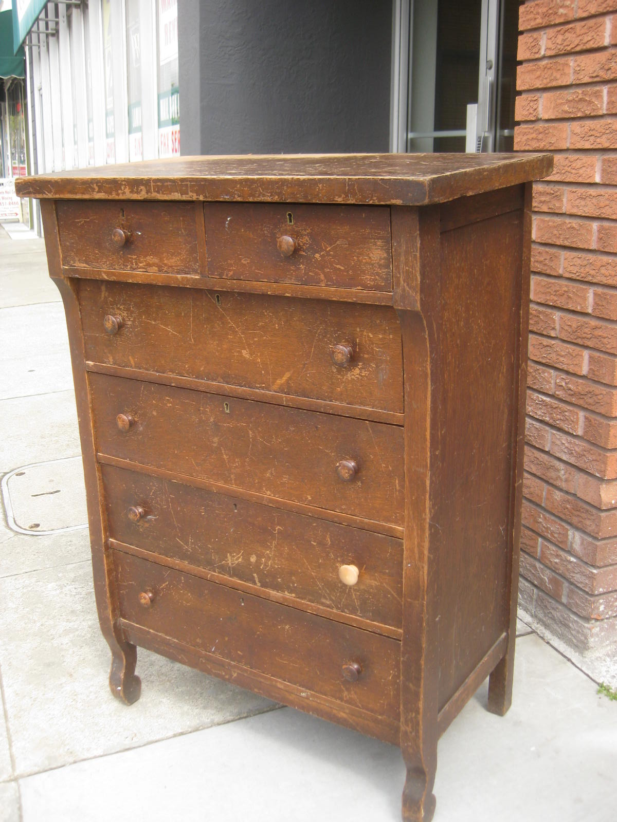 UHURU FURNITURE & COLLECTIBLES SOLD Solid Wood Highboy Dresser 85