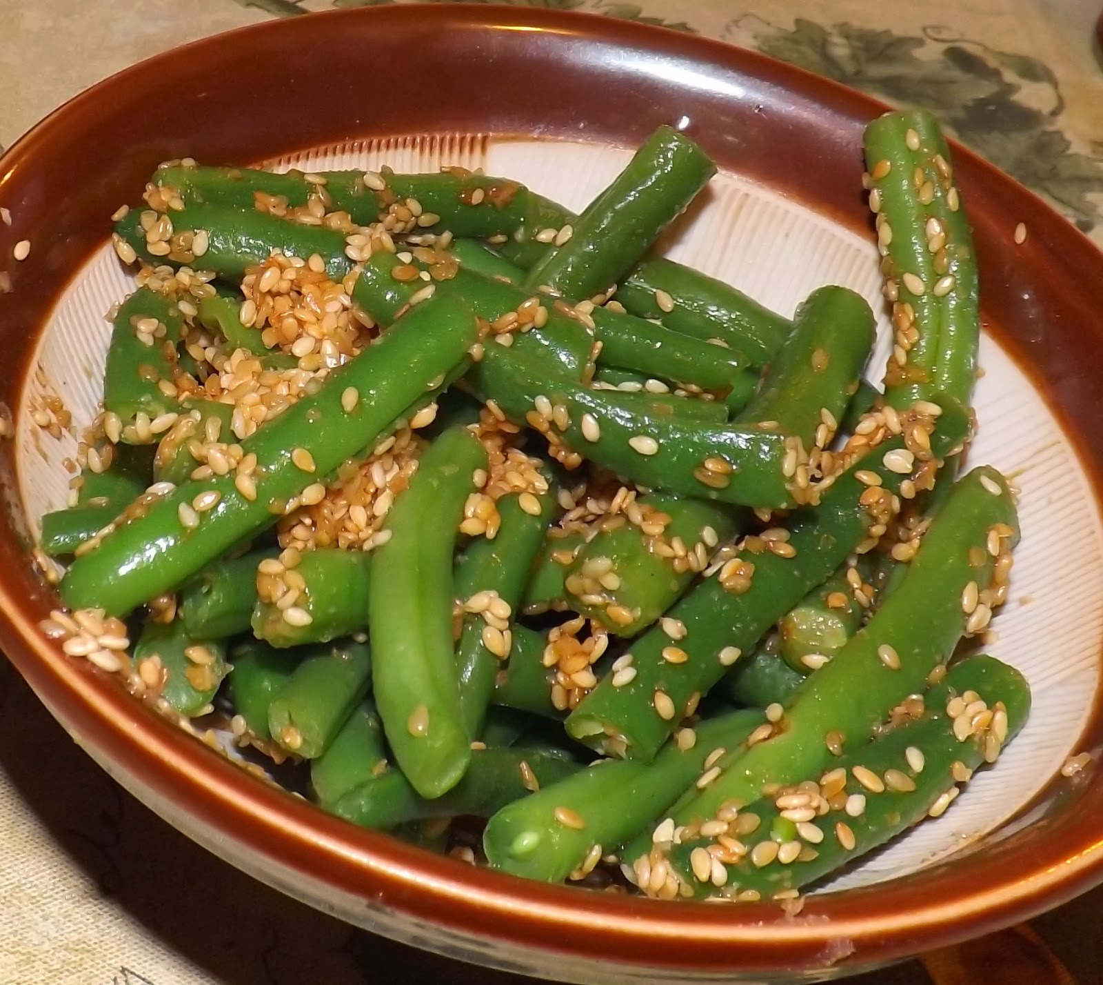 About Food by a Japanese Seattlelite Green beans with Japanese sesame