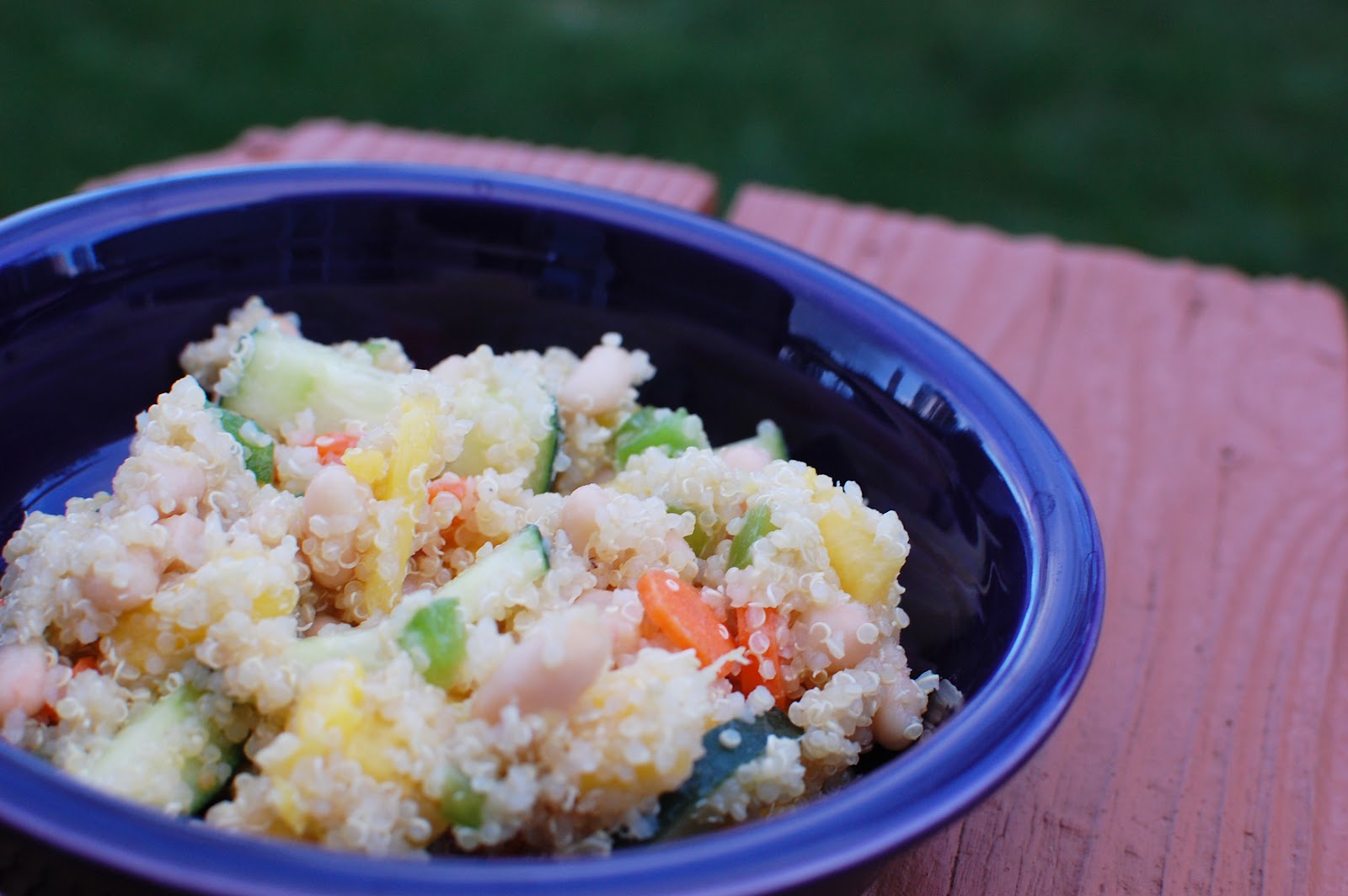 VeganFling Easy Quinoa Salad with Pineapple