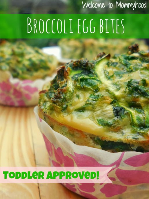 to Mommyhood Toddler approved easy [& paleo] broccoli egg bites!