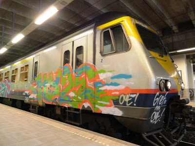 Action painting bringing art to the trains