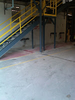 Concrete floor polishing.