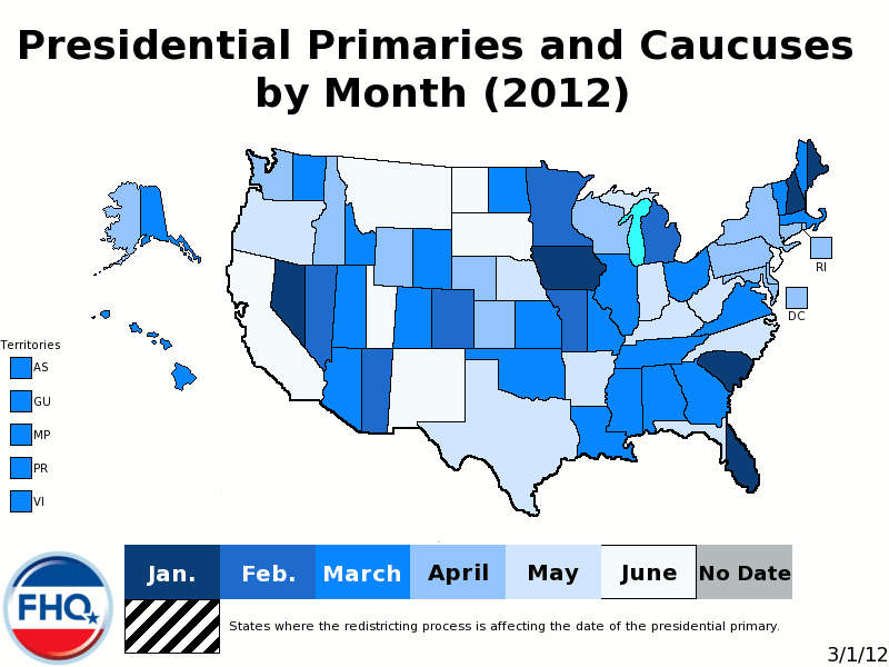Frontloading HQ The 2012 Presidential Primary Calendar (Republican and