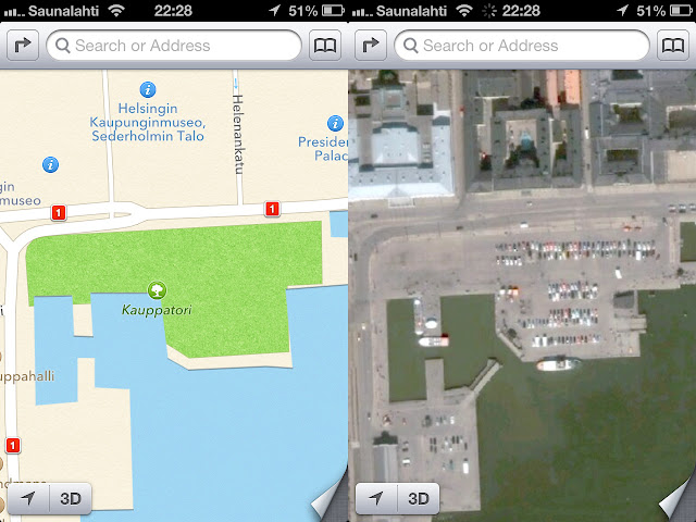 Apple ios 6 zoom airport in map