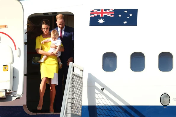 The Duke and Dıchess of Cambridge and Prince George arrives in Australia