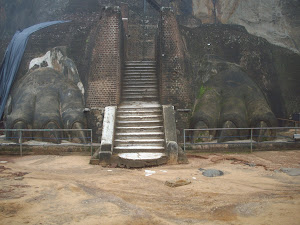 World famous "LION PAWS" of SIGIRIYA ROCK FORTRESS.(Wednesday 24-10-2012)