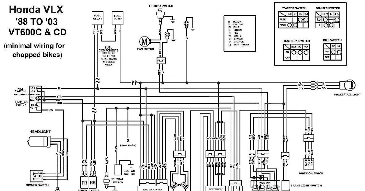 TJBC: Honda Shadow VT600CD Chopped Wiring Diagram honda shadow sabre wiring diagram 