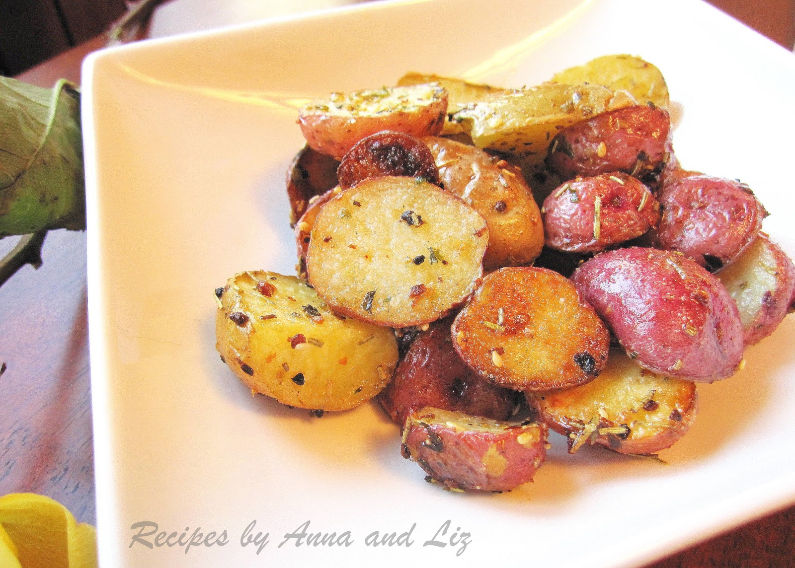 Roasted Baby Red and Yukon Potatoes with Herbs 2 Sisters Recipes by Anna and Liz