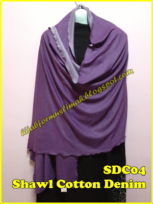 shawl labuh cotton denim