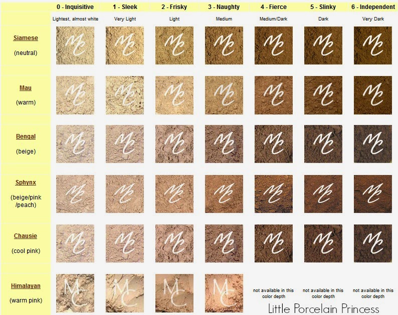 little porcelain princess store review meow cosmetics skin color chart with names