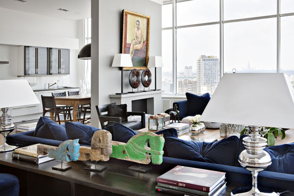 Decor&Me: UN APARTAMENTO DÚPLEX EN MOSCÚ CON IMPRESIONANTES VISTAS