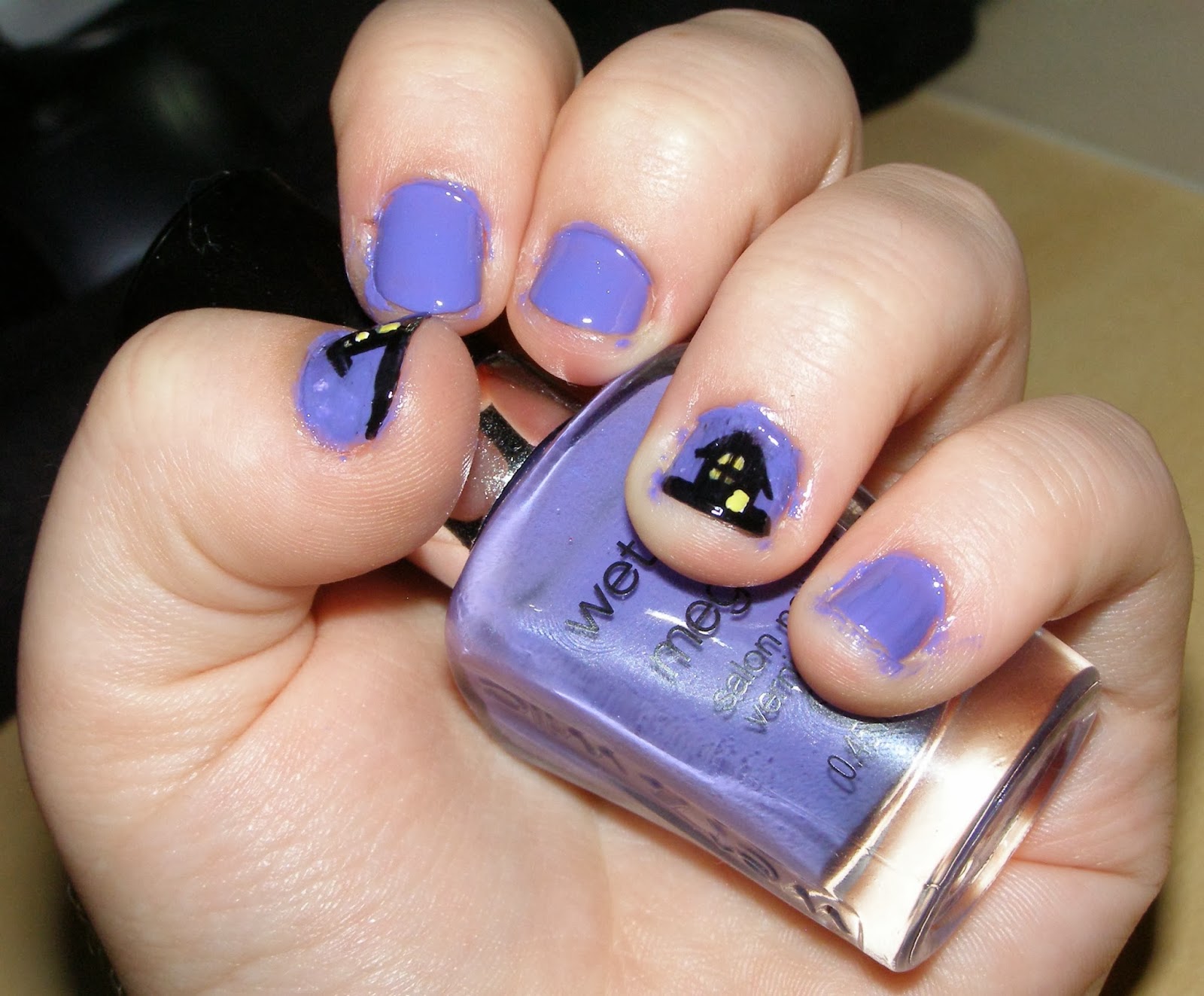 8. Haunted House Nail Art Ideas - wide 4
