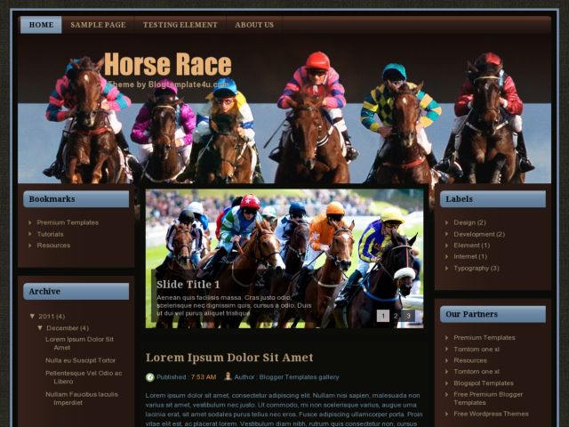 Horse Race Blogger Template