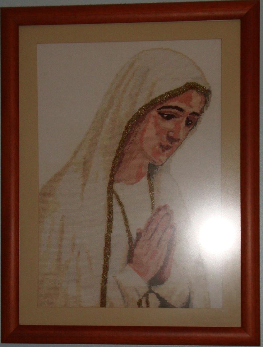 Bordados Ponto Cruz: Imagem de Nossa Senhora de Fátima