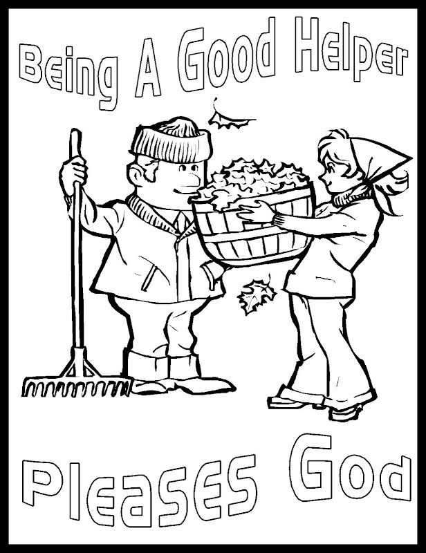 Coloring Sheets On Being A Good Worker title=
