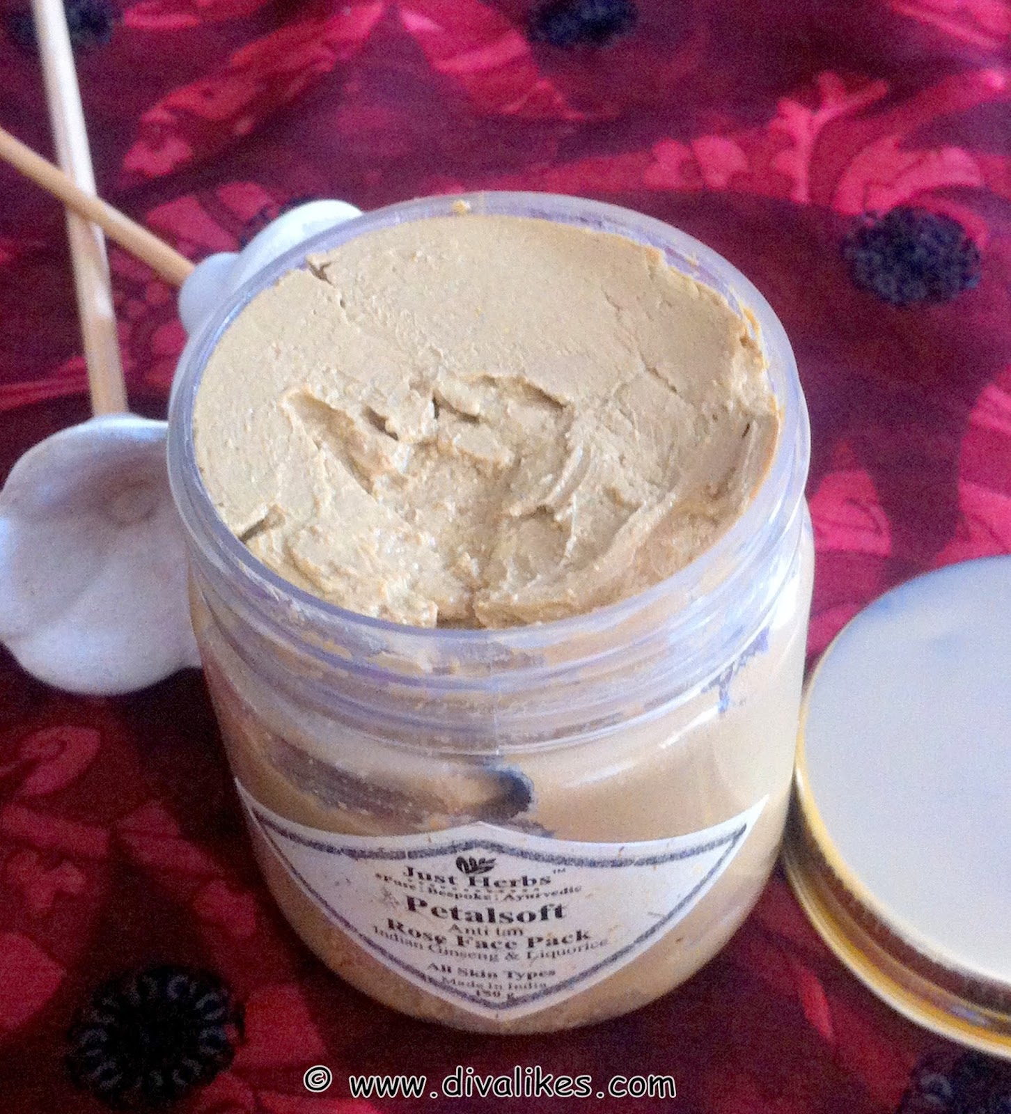 Just Herbs Petalsoft Anti Tan Rose Face Pack Review Diva Likes